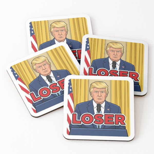 Item preview, Loser Donald Trump Satire Comic Press Briefing Anti MAGA Protest Decal designed and sold by raedattia.