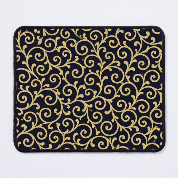 Item preview, Japanese Karakusa Pattern – Luxury Gold Wagara on Navy designed and sold by Mitofu.