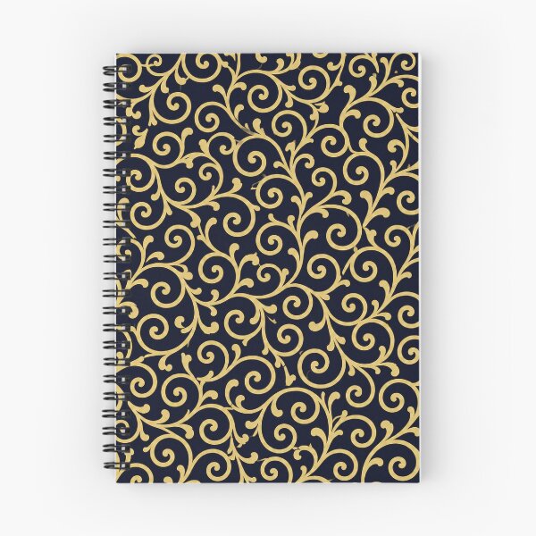 Item preview, Japanese Karakusa Pattern – Luxury Gold Wagara on Navy designed and sold by Mitofu.