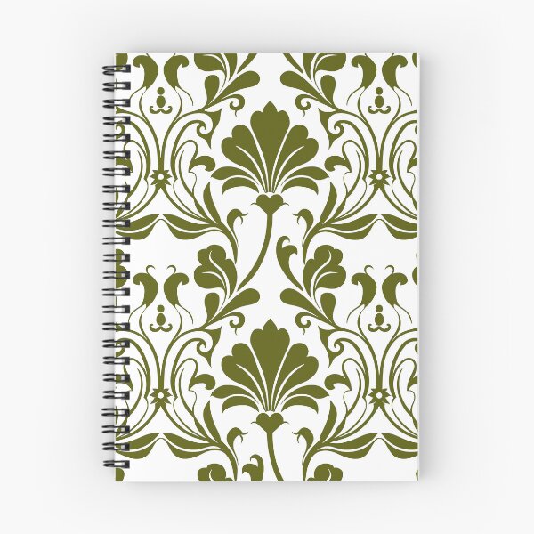 Item preview, Vintage Olive Green Damask Seamless Pattern designed and sold by ​Jyoti Digital Artist.