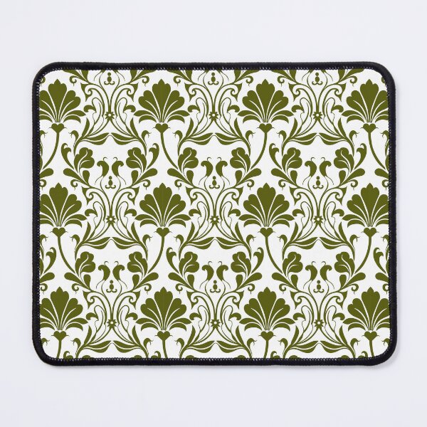 Item preview, Vintage Olive Green Damask Seamless Pattern designed and sold by Jyoti Digital Artist.