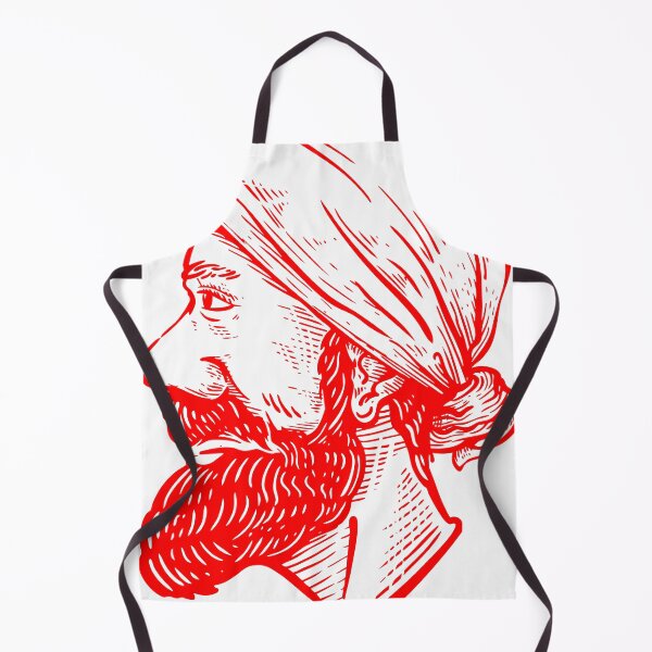 Item preview, Vintage Middle Eastern Bearded Man Linocut Profile Portrait designed and sold by anandariki.