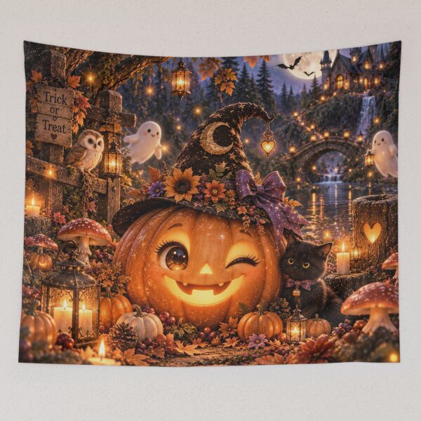 Item preview, Whimsical Pumpkin Enchanted Halloween designed and sold by FairyArtCottage.