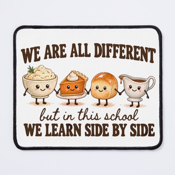 Item preview, We Are All Different But in This School We Learn Side By Side Design designed and sold by VGAfanatic.