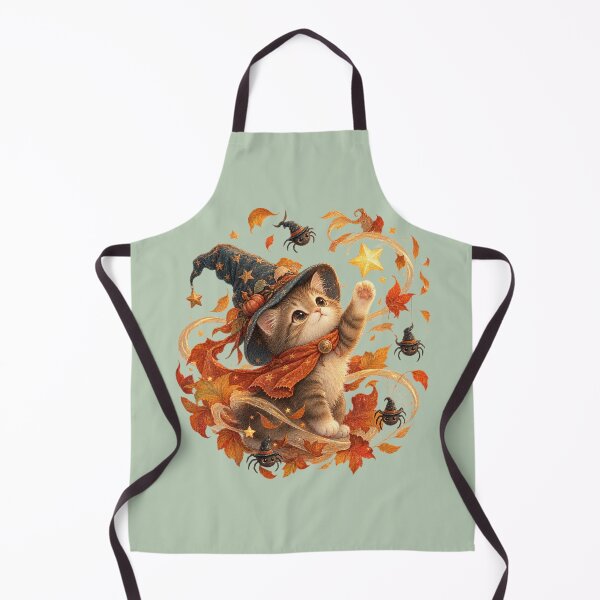 Item preview, Whimsical Halloween Star-Catching Cat Storybook Art – Dreamy Autumn Print designed and sold by MagicMakerPh.