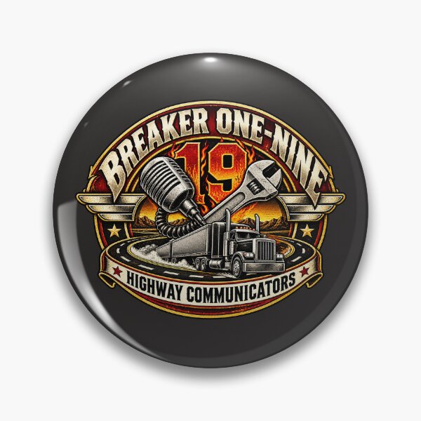 Item preview, Breaker One-Nine | Highway Communicators | CB Radio Semi Truck Wrench Art designed and sold by NomadForge.