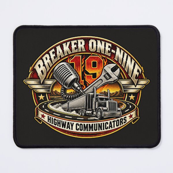 Item preview, Breaker One-Nine | Highway Communicators | CB Radio Semi Truck Wrench Art designed and sold by NomadForge.