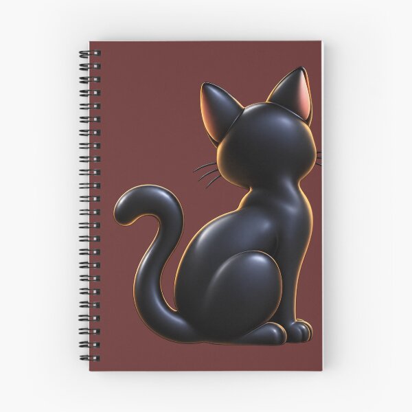 Item preview, 3D Black Cat Silhouette Cute Glossy Feline designed and sold by MR4me.