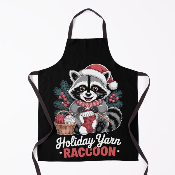 Item preview, Holiday Yarn Raccoon  designed and sold by jkrphoto.