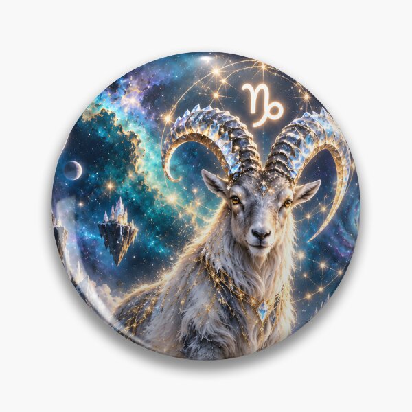 Item preview, Capricorn zodiac sign in the galaxy space nebula designed and sold by knuppify.