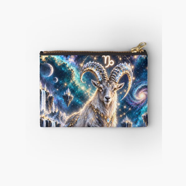 Item preview, Capricorn zodiac sign in the galaxy space nebula designed and sold by knuppify.