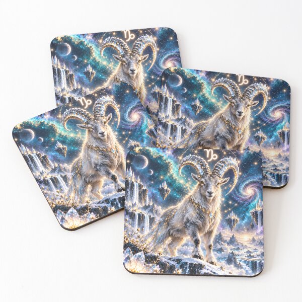 Item preview, Capricorn zodiac sign in the galaxy space nebula designed and sold by knuppify.
