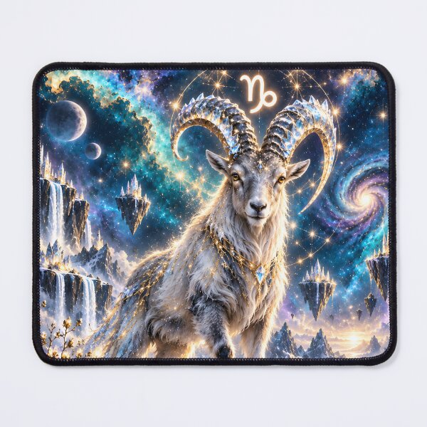 Item preview, Capricorn zodiac sign in the galaxy space nebula designed and sold by knuppify.