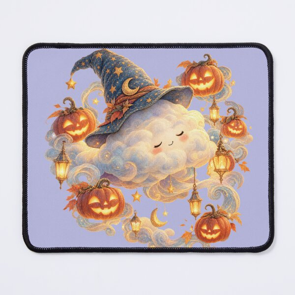 Item preview, Whimsical Halloween Dream Cloud Jack-o-Lantern Storybook Art – Dreamy Print designed and sold by MagicMakerPh.
