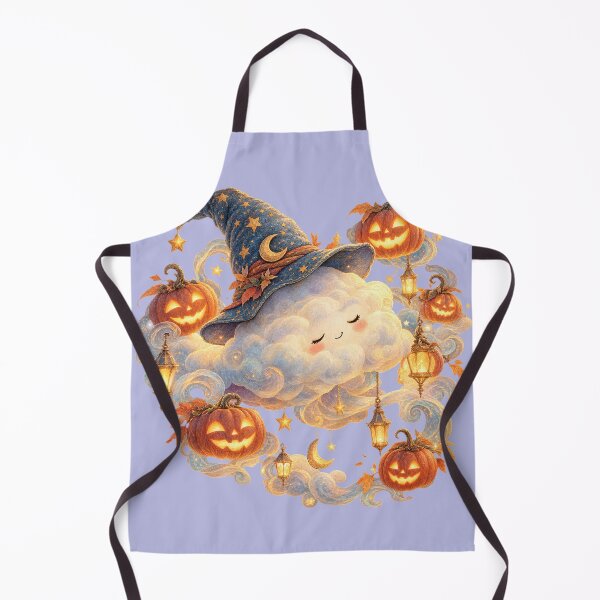 Item preview, Whimsical Halloween Dream Cloud Jack-o-Lantern Storybook Art – Dreamy Print designed and sold by MagicMakerPh.