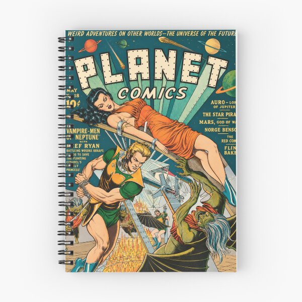 Item preview, Vintage Sci Fi Wall Art, Planet Comics Cover Print, Dan Zolnerowich Pulp Illustration designed and sold by RickE.