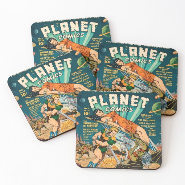 Item preview, Vintage Sci Fi Wall Art, Planet Comics Cover Print, Dan Zolnerowich Pulp Illustration designed and sold by RickE.