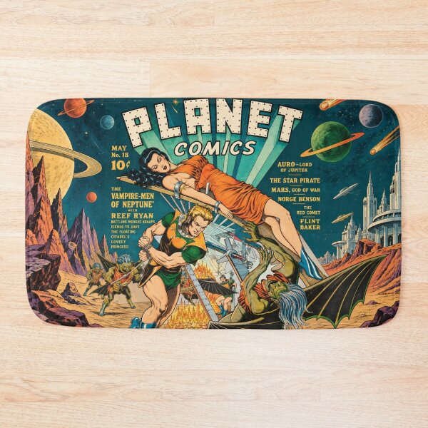 Item preview, Vintage Sci Fi Wall Art, Planet Comics Cover Print, Dan Zolnerowich Pulp Illustration designed and sold by RickE.