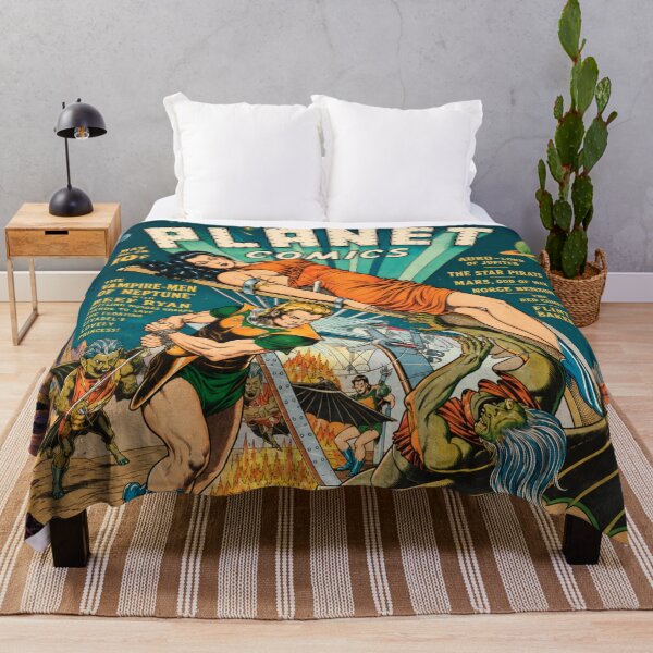 Item preview, Vintage Sci Fi Wall Art, Planet Comics Cover Print, Dan Zolnerowich Pulp Illustration designed and sold by RickE.