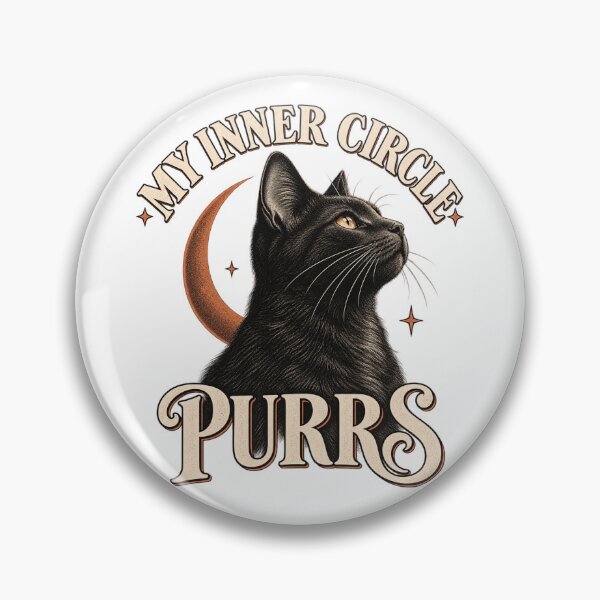 Item preview, My Inner Circle Purrs Black Cat designed and sold by OMAR SAYOURI.