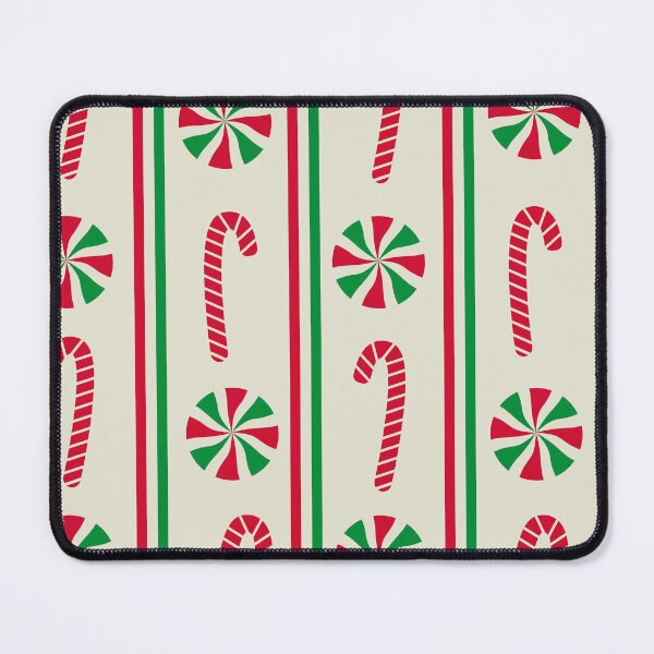 Item preview, Striped Christmas Candy Peppermint and Sticks Pattern in Red and Green designed and sold by Yasminepatterns .