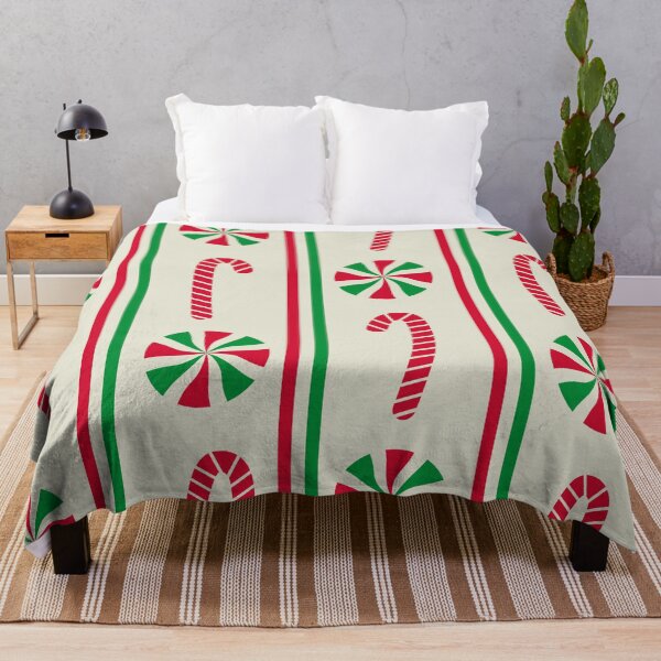 Item preview, Striped Christmas Candy Peppermint and Sticks Pattern in Red and Green designed and sold by Yasminepatterns .