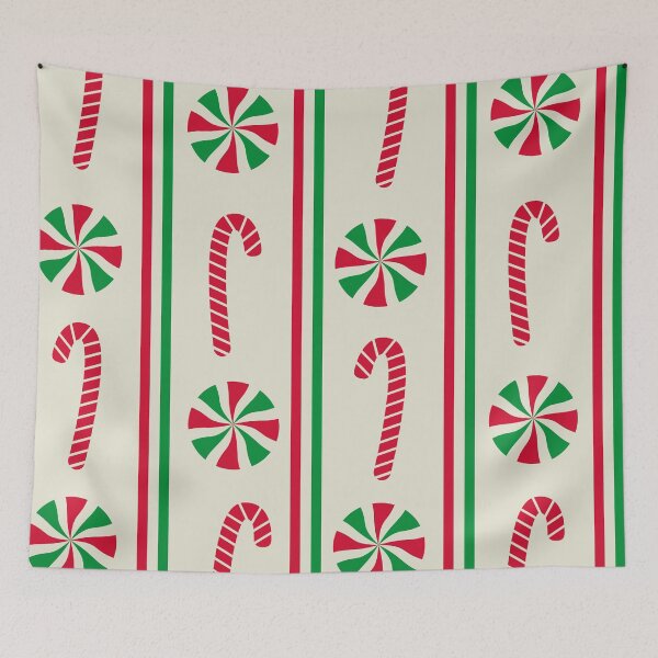 Item preview, Striped Christmas Candy Peppermint and Sticks  Pattern in Red and Green  designed and sold by Yasminepatterns .