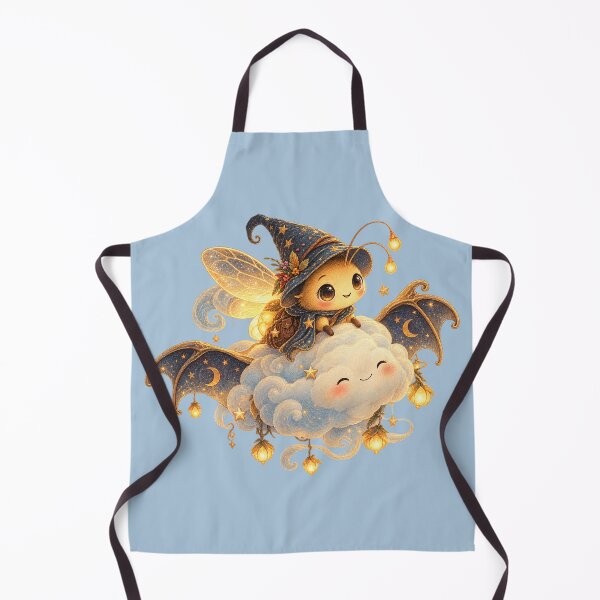 Item preview, Whimsical Halloween Firefly Bat Cloud Storybook Art – Dreamy Fairytale Print designed and sold by MagicMakerPh.