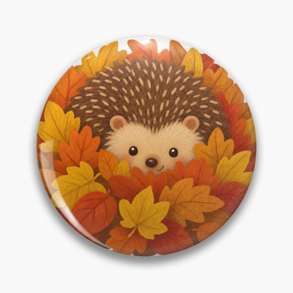 Item preview, Cute Autumn Hedgehog Leaves Fall Floral Illustration designed and sold by Little-Miracle.