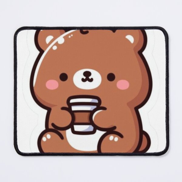 Item preview, Cute Cozy Bear with Coffee Cup Sticker – Kawaii Bear designed and sold by Shree shyam khatu ji.