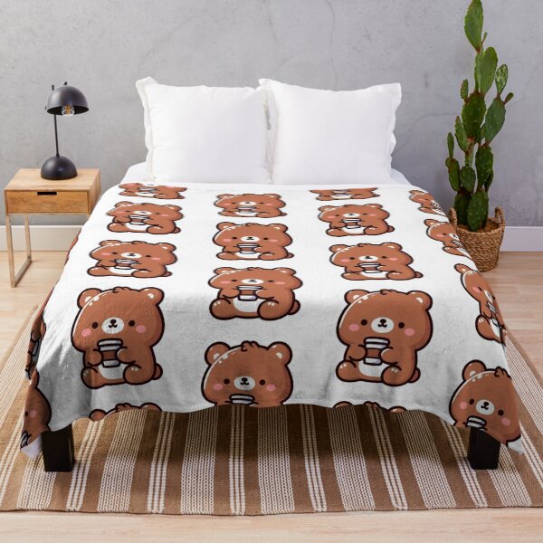 Item preview, Cute Cozy Bear with Coffee Cup Sticker – Kawaii Bear designed and sold by Shree shyam khatu ji.