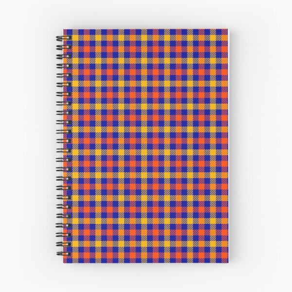 Item preview, Yellow And Orange On Blue Gingham Check   designed and sold by PatternTitan.