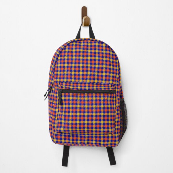 Item preview, Yellow And Orange On Blue Gingham Check   designed and sold by PatternTitan.
