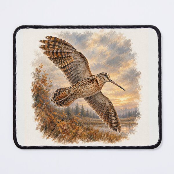 Item preview, Woodcock in Flight – Autumn Hunting Landscape designed and sold by TammyHunterArt.