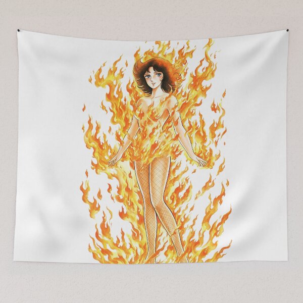 Item preview, Fire Goddess / Nude Woman in Flames - Classic Anime Style designed and sold by Zskmind.