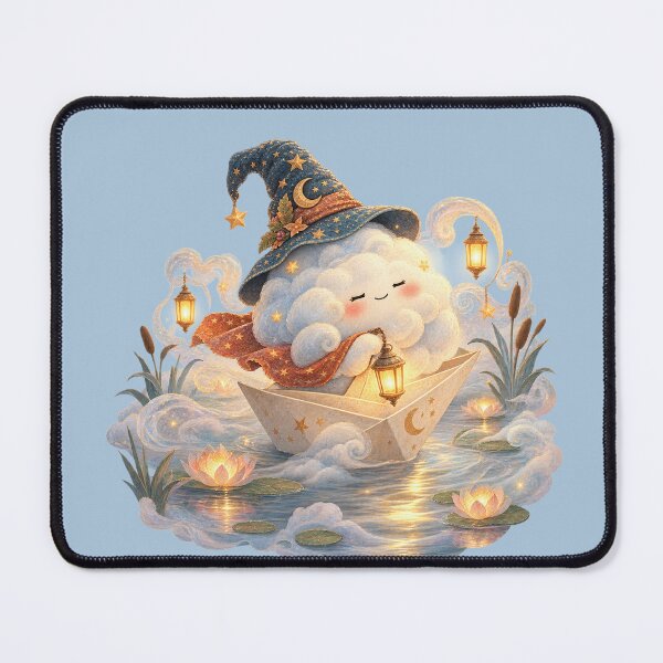 Item preview, Whimsical Halloween Dream Cloud Paper Boat Storybook Art – Dreamy Print designed and sold by MagicMakerPh.