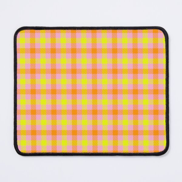 Item preview, Yellow And Orange On Pink Gingham Check designed and sold by PatternTitan.