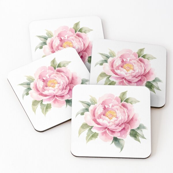 Item preview, Pink Peony Flower Vintage Floral Watercolor Art HD Store designed and sold by bard-art.