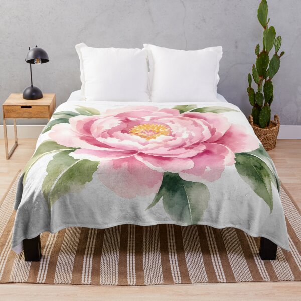 Item preview, Pink Peony Flower Vintage Floral Watercolor Art HD Store designed and sold by bard-art.