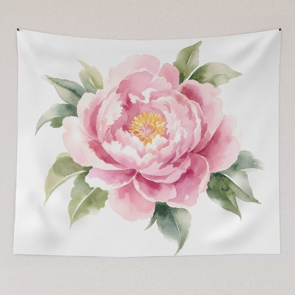 Item preview, Pink Peony Flower Vintage Floral Watercolor Art HD Store designed and sold by bard-art.