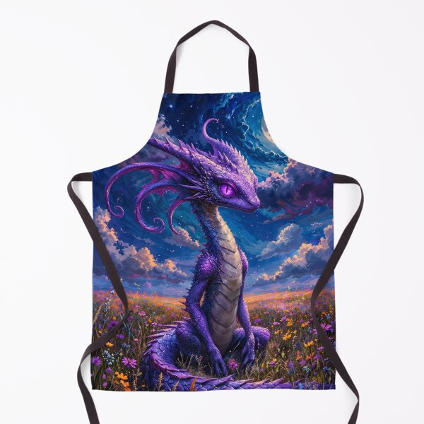 Item preview, Purple Dragon Fantasy – Enchanted Moonlit Flower Garden designed and sold by DrakariArt.