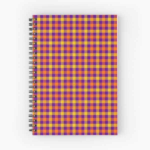 Item preview, Yellow And Orange On Purple Gingham Check   designed and sold by PatternTitan.