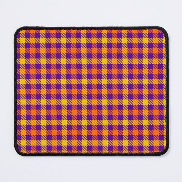 Item preview, Yellow And Orange On Purple Gingham Check   designed and sold by PatternTitan.
