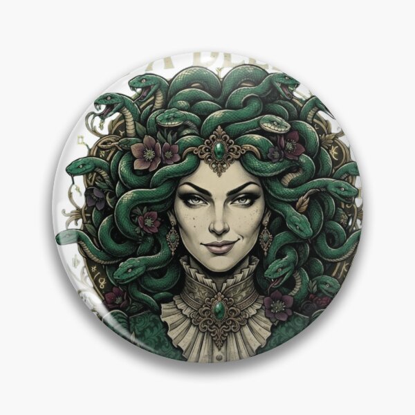 Item preview, Funny Medusa Sticker – "First Of All, I'm A Delight" Sarcastic Gorgon Snake Lady Aesthetic Art designed and sold by okeokebye.