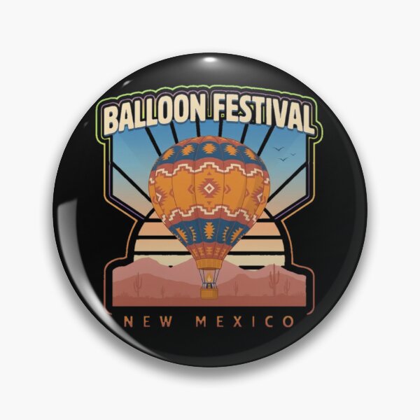 Item preview, New Mexico Balloon Festival Retro Badge designed and sold by YounexxART.