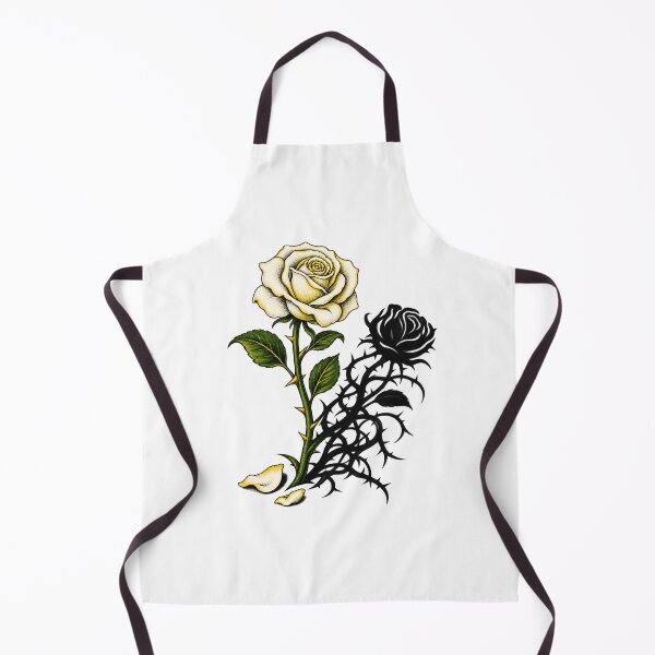 Item preview, Dorian Gray White Rose with a Thorny Shadow designed and sold by Fenay Designs.