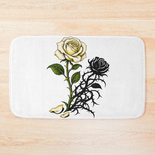 Item preview, Dorian Gray White Rose with a Thorny Shadow designed and sold by Fenay Designs.