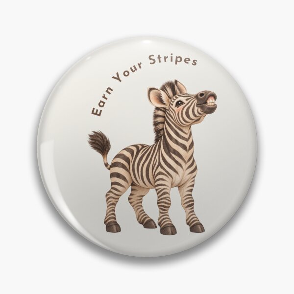 Item preview, Earn Your Stripes Zebra Safari Art designed and sold by mycute-stickers.