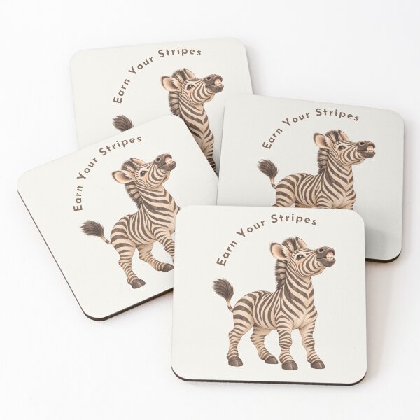 Item preview, Earn Your Stripes Zebra Safari Art designed and sold by mycute-stickers.