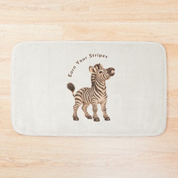 Item preview, Earn Your Stripes Zebra Safari Art designed and sold by mycute-stickers.